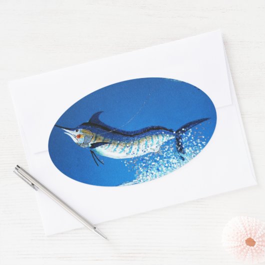Marlin dansen ovale sticker (Envelop)