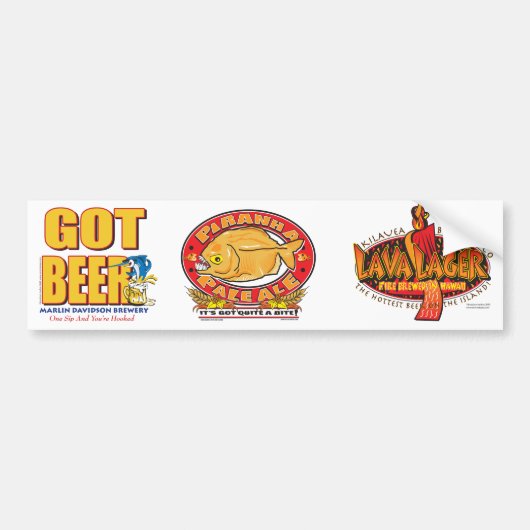 Marlin Davidsons Brewery - Kreeg Beer Bumpersticker (Voorkant)