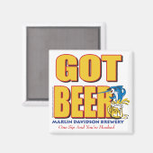 Marlin Davidsons Brewery - Kreeg Beer Magneet (Voorkant / Achterkant)