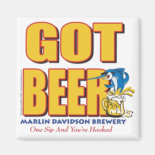 Marlin Davidsons Brewery - Kreeg Beer Magneet (Voorkant)