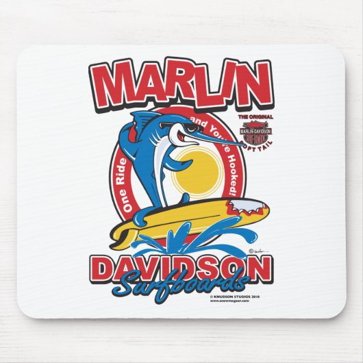 Marlin Davidsons Surfboards Muismat (Voorkant)