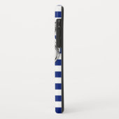 Marlin Fish Chrome on Nautical Stripes Case-Mate iPhone Case (Achterkant/links)