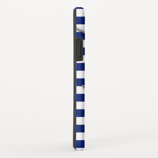 Marlin Fish Chrome on Nautical Stripes Case-Mate iPhone Case (Achterkant/rechts)