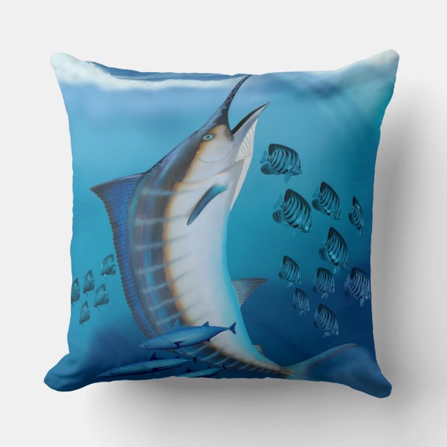 Marlin Fish Pillow Kussen (Voorkant)