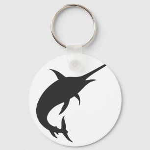 Marlin fish silhouette - Kies achtergrondkleur Sleutelhanger