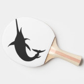 Marlin fish silhouette - Kies achtergrondkleur Tafeltennisbatje (Zijkant)
