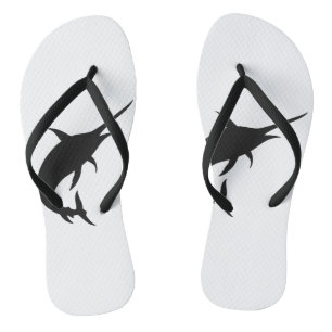 Marlin fish silhouette - Kies achtergrondkleur Teenslippers