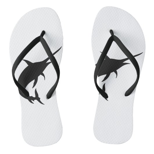 Marlin fish silhouette - Kies achtergrondkleur Teenslippers (Voetbed)