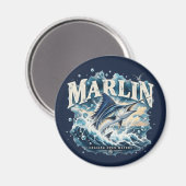 MARLIN Fishing Ocean Adventure Magneet (Voorkant / Achterkant)