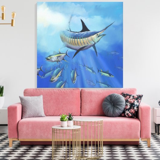 Marlin Hunt Canvas Afdruk (Insitu (Woonkamer))