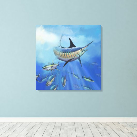 Marlin Hunt Canvas Afdruk (Insitu (Houten vloer))