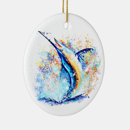 Marlin Kerst Impressie Keramisch Ornament (Rechts)