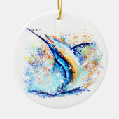 Marlin Kerst Impressie Keramisch Ornament (Voorkant)