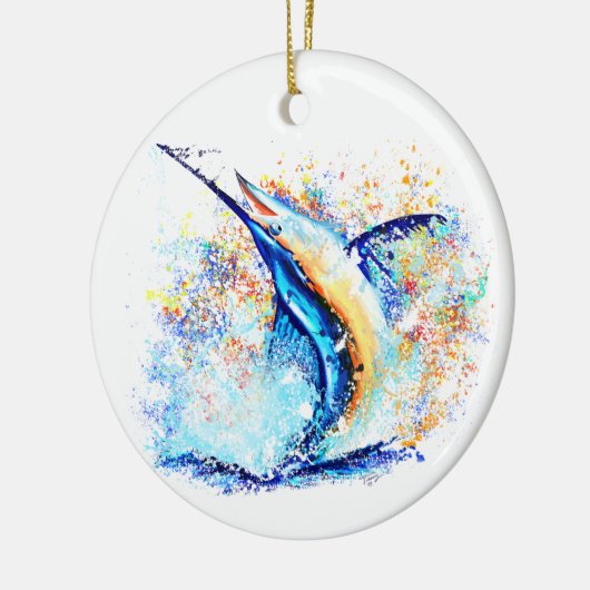 Marlin Kerst Impressie Keramisch Ornament (Links)