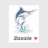 Marlin - Ocean Leaper - Flat art Sticker (Vel)