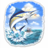 Marlin Ocean Sport Vissen  Sticker (Voorkant)