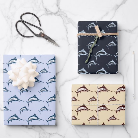 Marlin Pattern Bundle Inpakpapier Vel (Voorkant)