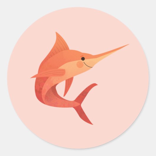Marlin Ronde Sticker (Voorkant)
