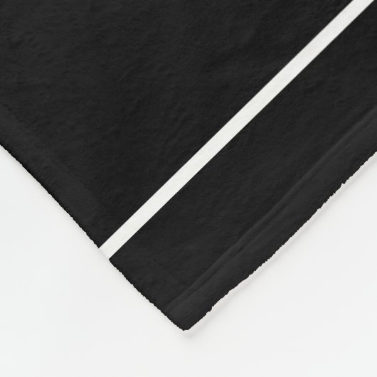 Marlin Silhouette op zwart met naam Fleece Deken (Hoek)