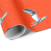 Marlin Skiing gift Cadeaupapier (Rol Hoek)