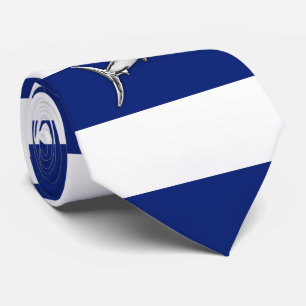 Marlin Szwaardvis Chrome on Nautical marine Stripe Stropdas
