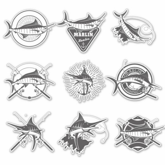 Marlin Szwaardvis Sticker (Voorkant)