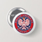 Marlin Texas Poolse Amerikaanse adelaar Ronde Button 5,7 Cm (Voorkant /achterkant)