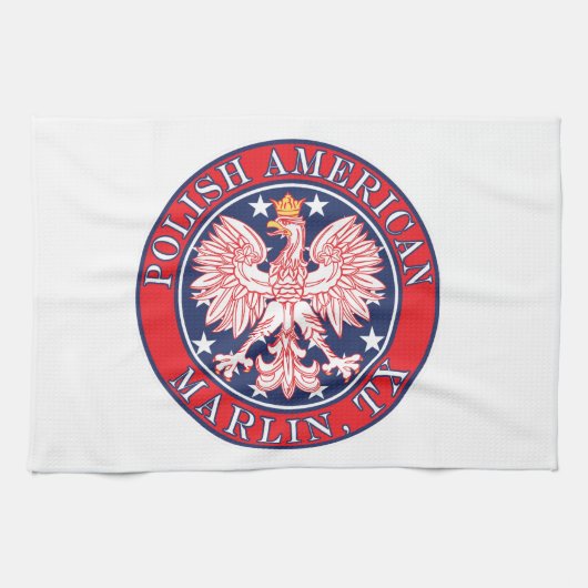 Marlin Texas Poolse Amerikaanse adelaar Theedoek (Horizontaal)