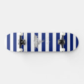Marlin Vist Chrome over Nautical Stripes Persoonlijk Skateboard (Horizontaal)