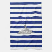 Marlin Vist Chrome over Nautical Stripes Theedoek (Verticaal)