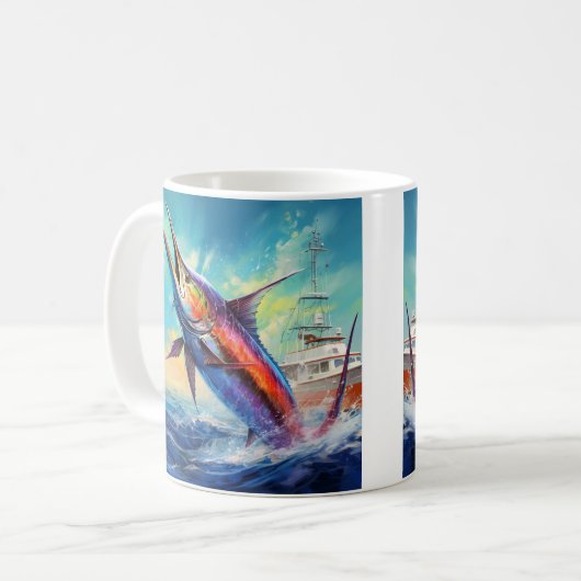 Marlin, zeilvis koffie mok (Voorkant links)