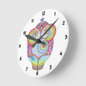 Marlinky de olifant Clock Ronde Klok (Hoek)