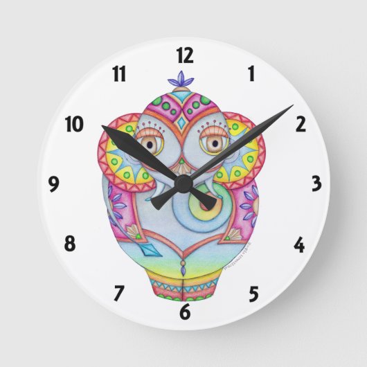 Marlinky de olifant Clock Ronde Klok (Voorkant)