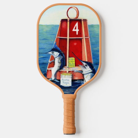 Marlins bij de Boei Pickleball Paddle (Voorkant)
