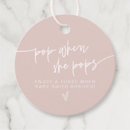 MARLO Blush en beige Pop als ze Pop Bedankjes Labels