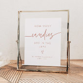 MARLO Blush Pink Hoeveel Snoepjes Baby shower game Poster