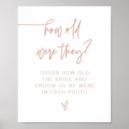 MARLO Blush Pink Modern. Hoe oud waren ze? Poster