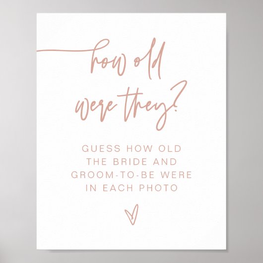 MARLO Blush Pink Modern. Hoe oud waren ze? Poster (Voorkant)