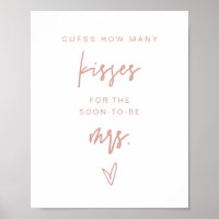 MARLO Blush Roze Hoeveel Kusjes Bruidsfeest Spel