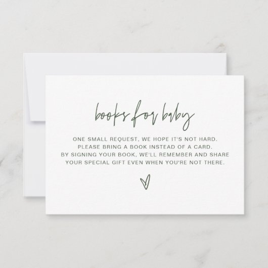 MARLO Boheemse bosgroene boeken voor babykaart Kaart (Voorkant)