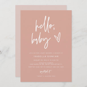 MARLO Bohemian Blush Hallo Baby Baby shower Kaart