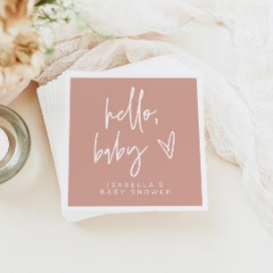 MARLO Bohemian Blush Hallo Baby shower Napkins Servet