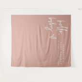 MARLO Bohemian Blush Pink Hallo Baby shower Wandkleed (Voorkant (horizontaal))