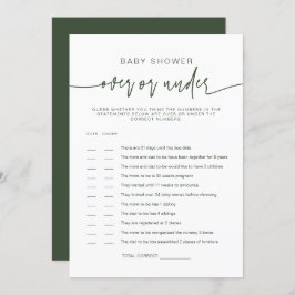 MARLO Bohemian Green over Baby shower Kaart