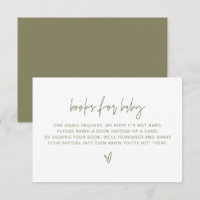 MARLO Bohemian Olive Green Books for Baby Card