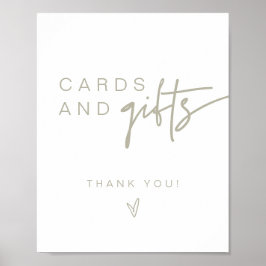 MARLO Bohemian Sage Green Cards & Gifts Sign Poster