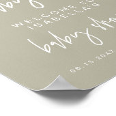 MARLO Bohemian Sage Green Shower WelkomstPoster Poster (Hoek)