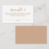 MARLO Bohemian Terracotta Baby Diaper Raffle Kaart Plaatskaartje (Voorkant / Achterkant)