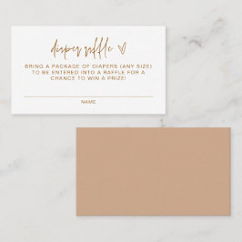 MARLO Bohemian Terracotta Baby Diaper Raffle Kaart Plaatskaartje