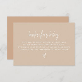 MARLO Boho Beige Books for Baby shower Game Kaart